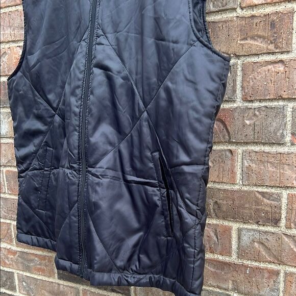 Socialite Men's Black Quilted Sleeveless Zipper Zip Pocket Vest Fall Winter L XL - Picture 6 of 12